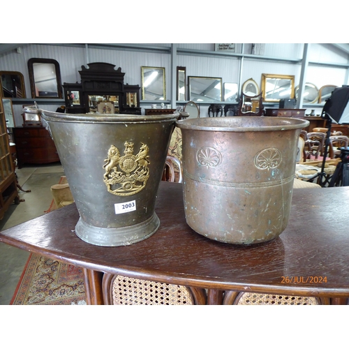 2003 - Two copper buckets