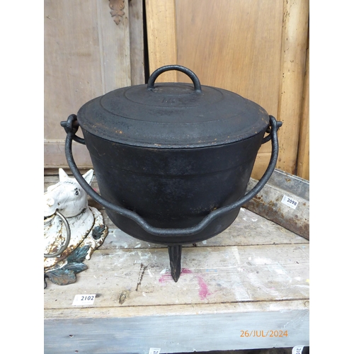 2097 - A cast iron cauldron