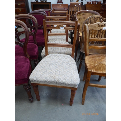 2191 - Six Edwardian dining chairs, similar