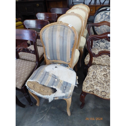 2202 - A set of four French beech standard chairs