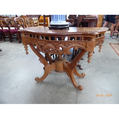 2212 - A carved hardwood console table