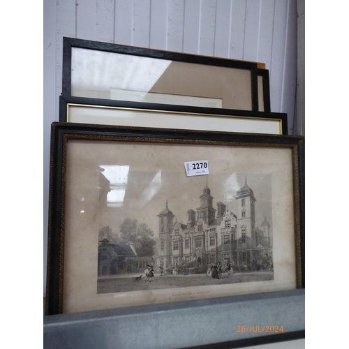 2270 - Six framed prints and etchings