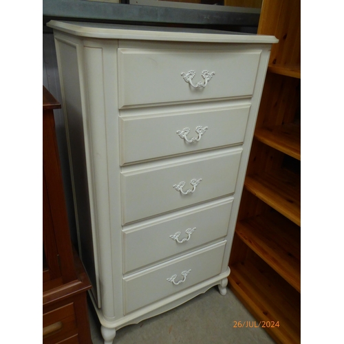 2271 - A Laura Ashley painted chest of five drawers