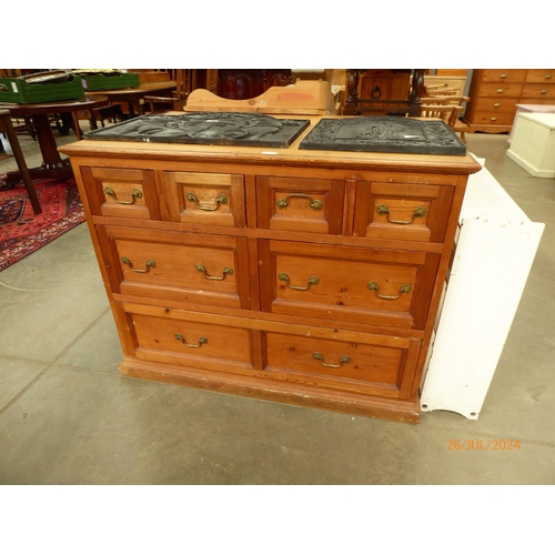 2319 - A pine chest of eight drawers