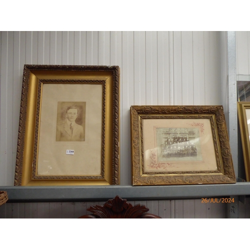 2368 - Two gilt and gesso framed pictures