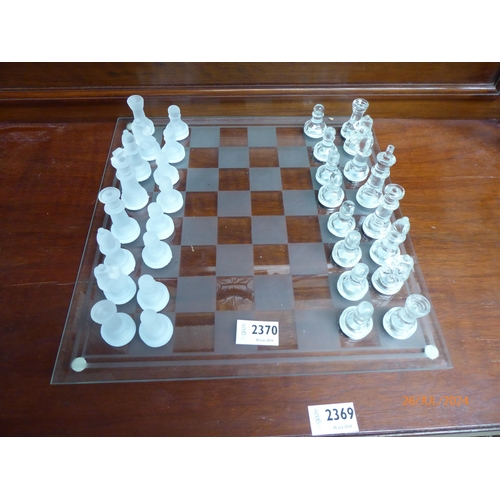 2370 - A glass chess set