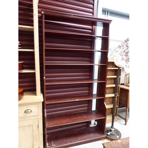 2378 - A tall Edwardian pine bookcase