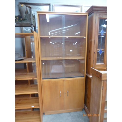 2278 - A 1950s glazed top ex-school bookcase