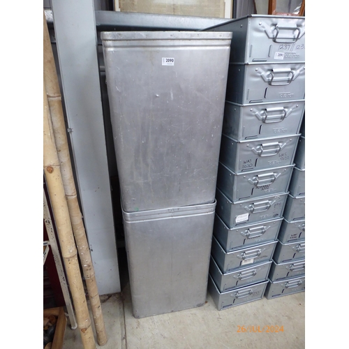 3564 - A pair of aluminium grundy bins