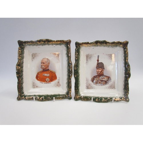 1358 - A pair of Victorian pottery Boer War plaques, Lord Roberts and General Sir Redvers Buller, 21.5cm x ... 