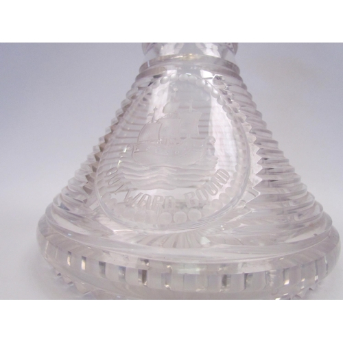 1415 - A Victorian cut glass ship's decanter 