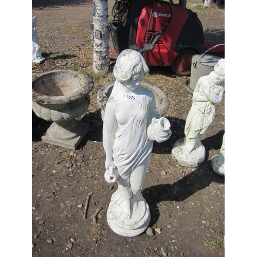 3575 - A composition maiden holding a pair of jugs a/f