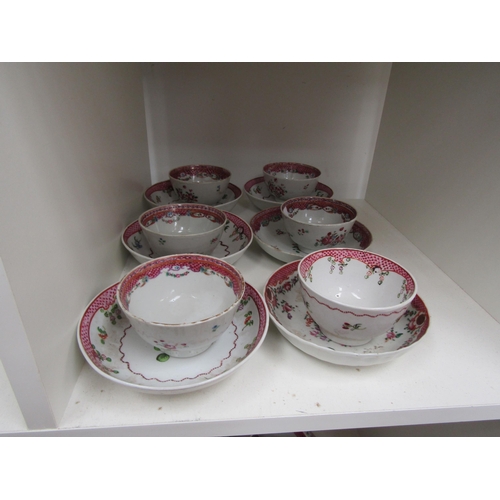 6024 - New Hall 18th Century ceramics, teabowls and a quantity of saucers, bowls and plates (46)