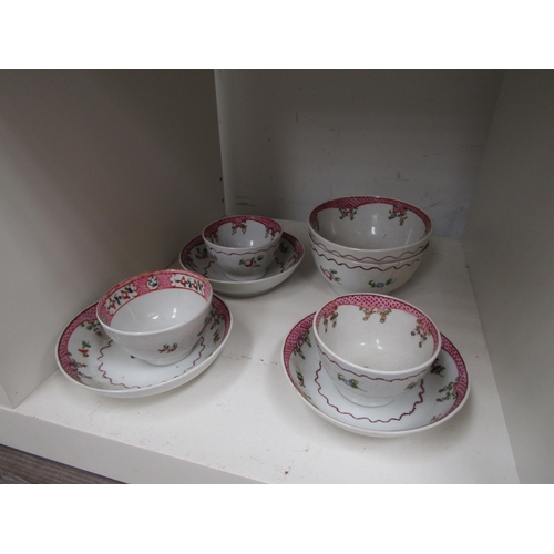 6024 - New Hall 18th Century ceramics, teabowls and a quantity of saucers, bowls and plates (46)