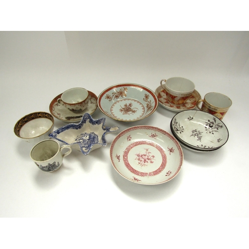 6025 - Mixed 19th Century and later cups, saucers and plates