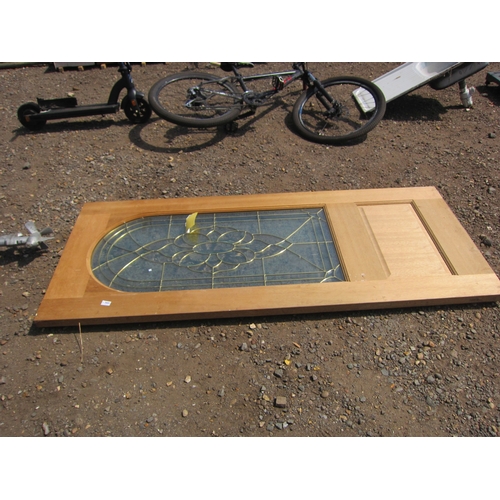 3601 - A part glazed unused hardwood door