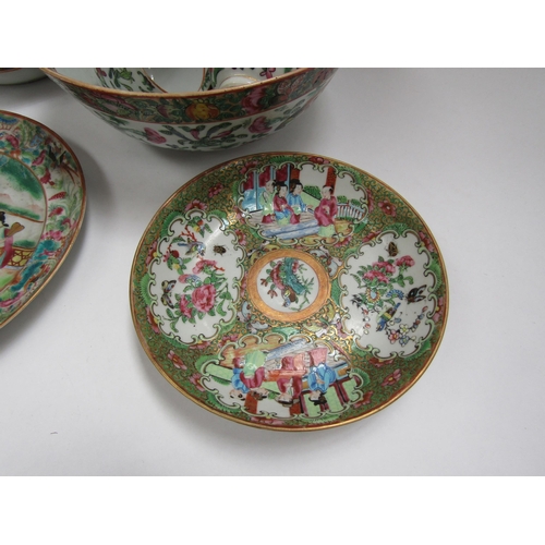 6023 - 19th Century Canton ceramics, bowls, cups and saucers (11)