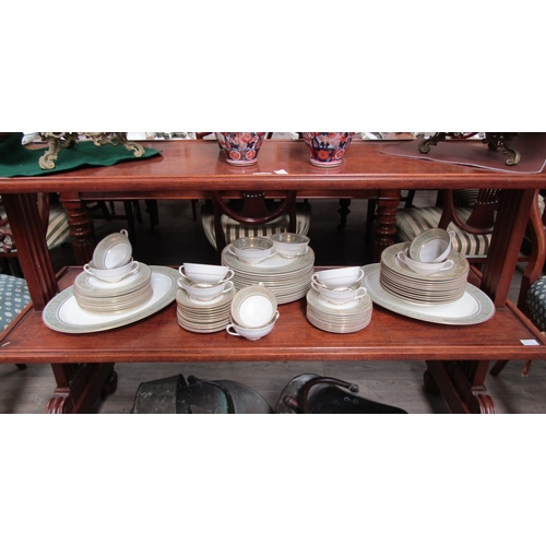 6092 - A part Royal Doulton English Renaissance dinner service with three sizes of plates, bowls, serving p... 