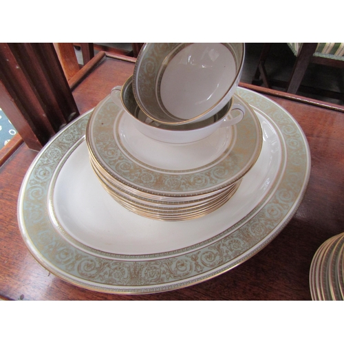 6092 - A part Royal Doulton English Renaissance dinner service with three sizes of plates, bowls, serving p... 