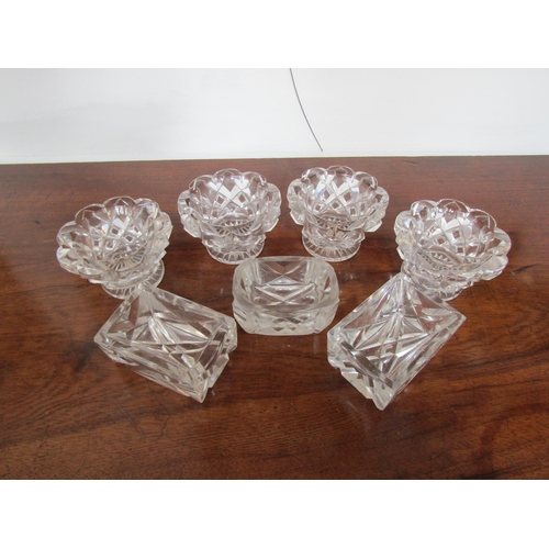 6108 - Seven crystal glass table salts