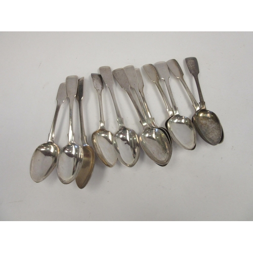 1439 - Twelve silver teaspoons, various assay marks