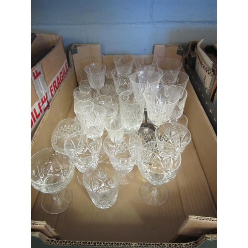 1457 - A quantity of crystal glass including Stuart wine glasses