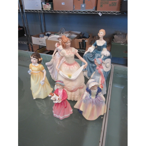 1514 - Six Royal Doulton lady figurines, Nicole, Wendy, Hilary, Flowers For You, My First Figurine and Dink... 