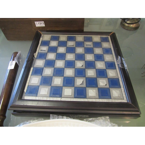 1213 - A Battle of Waterloo chess set by Franklin Mint with pewter pieces