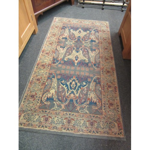 1555 - A Kayam machine woven rug, 150cm x 80cm, and an Ottoman goat hair rug, 90cm X 60cm (2)