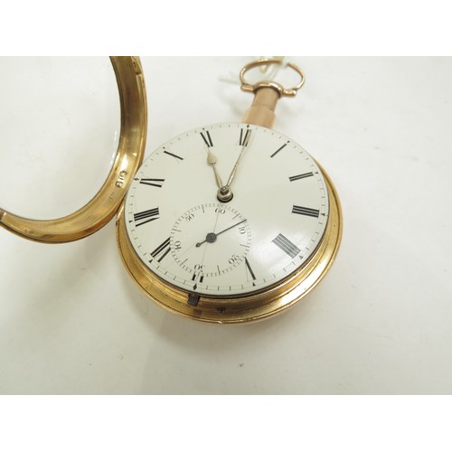 6701 - An early 19th Century 18ct gold Allam & Caithness dumb hour repeating pocket watch, movement numbere... 