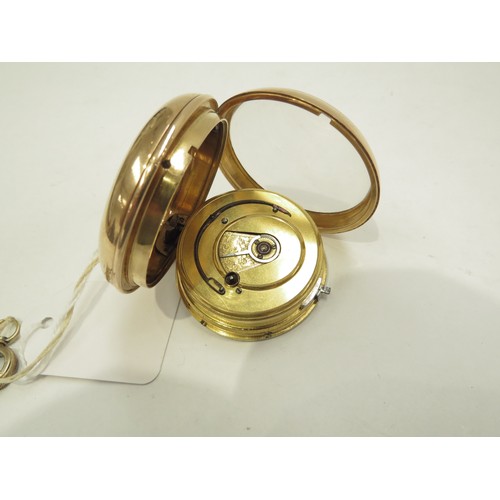 6701 - An early 19th Century 18ct gold Allam & Caithness dumb hour repeating pocket watch, movement numbere... 