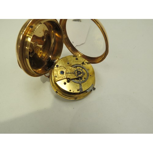 6701 - An early 19th Century 18ct gold Allam & Caithness dumb hour repeating pocket watch, movement numbere... 