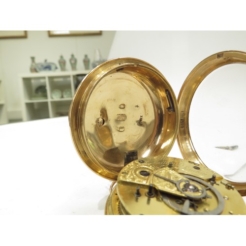 6701 - An early 19th Century 18ct gold Allam & Caithness dumb hour repeating pocket watch, movement numbere... 