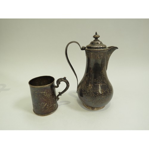 6689 - A Walter Morrisse silver coffee pot retailed by Lambert and Rawlings Coventry Street London, London ... 