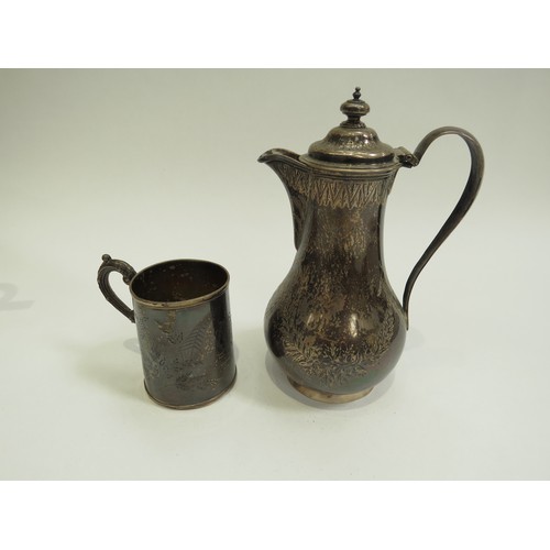 6689 - A Walter Morrisse silver coffee pot retailed by Lambert and Rawlings Coventry Street London, London ... 