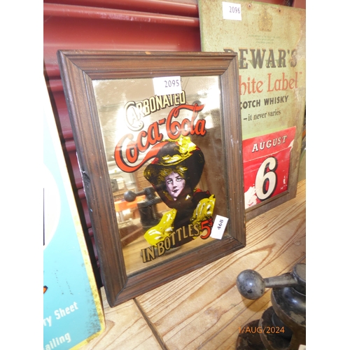 2095 - A vintage Coca-Cola advertising mirror