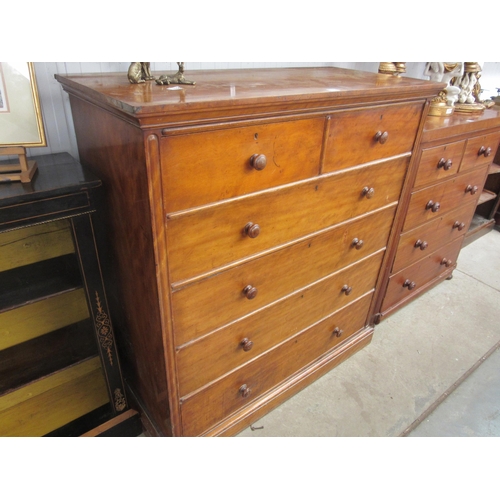 2151 - A Victorian satin walnut two over four chest of drawers by G Hendley and Sons