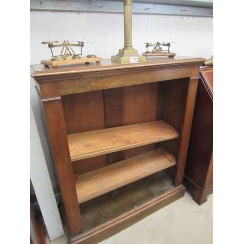 2159 - A Victorian oak bookshelf' worm to base