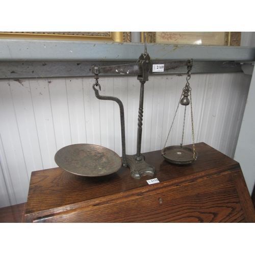 2169 - A set of decorative iron scales