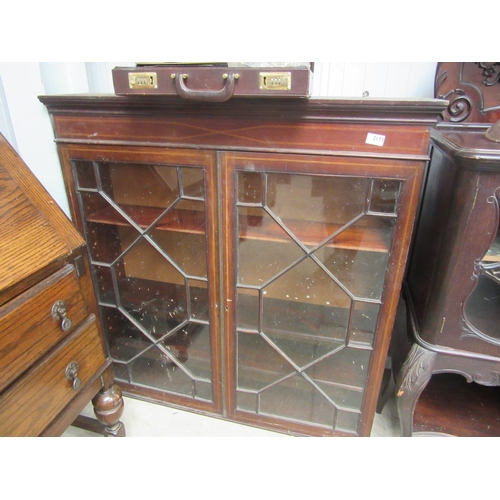 2173 - An Edwardian glazed bookcase top