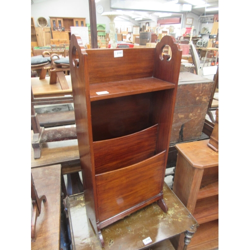 2185 - An Edwardian mahogany magazine rack