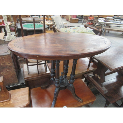 2188 - A Victorian mahogany side table with shaped Frieze and an oval top table