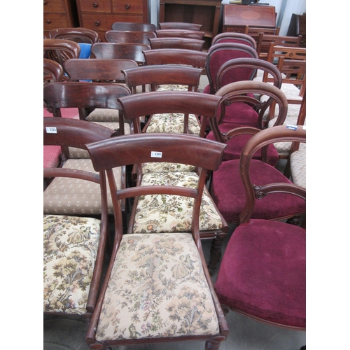 2201 - Eight Victorian mahogany bar back dining chairs