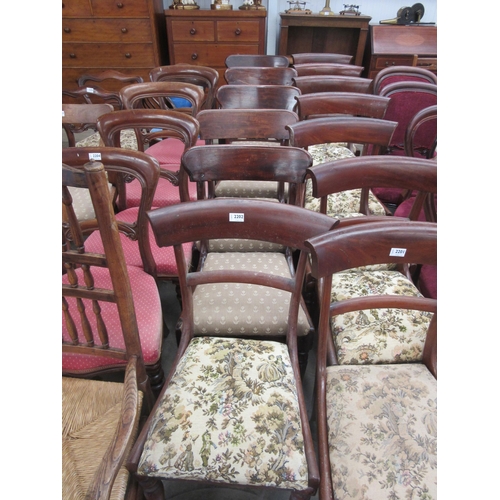 2202 - Five 19th century mahogany dining chairs