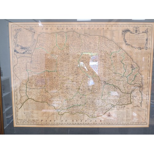 EMAN BOWEN 1749: Accurate map of the County of Norfolk divided into ...