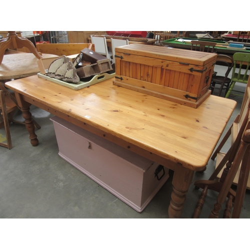 2315 - A Country pine farmhouse table 183cm x 91cm