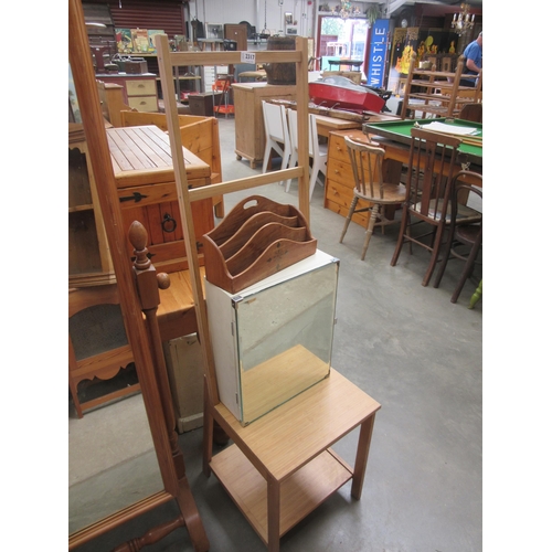 2317 - A bathroom cabinet, letter rack and dressing rack