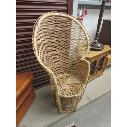 2405 - A wicker peacock chair