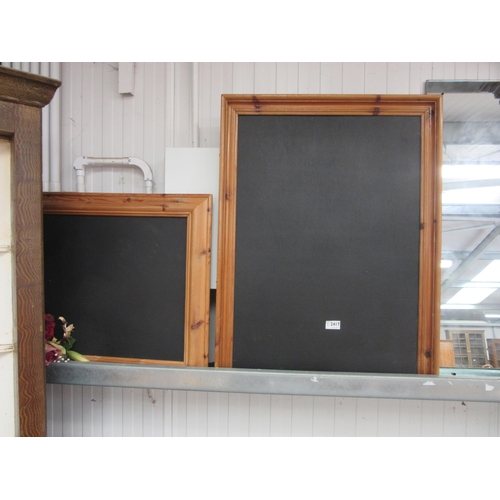 2417 - A pair of wood framed chalk boards