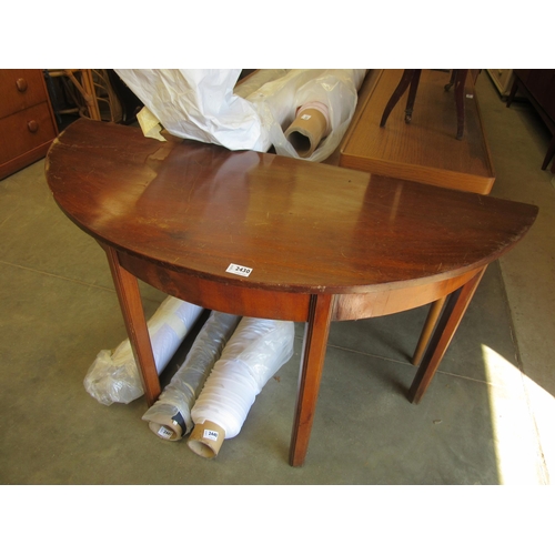 2430 - A 19th Century mahogany demi-lune side table